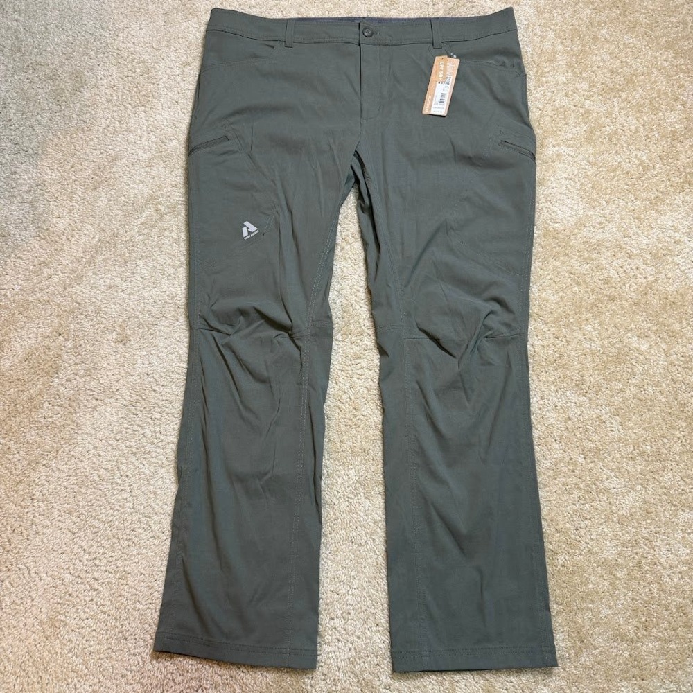 Eddie Bauer First Ascent Pants Mens 44x34 Olive Green Guide Pro Series Hike New